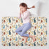 siphylline 52" 34" Retro Easter Bunnies Extra Large Resuable Baby Bed Pad Highly Absorbent Diaper Changing Pad