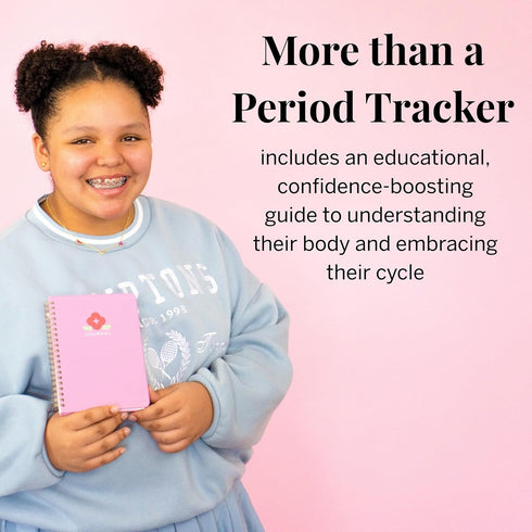 8-12 Pixie Period Tracker Journal for Girls - Pixies My First Period Notebook with Daily Menstrual Cycle Guided