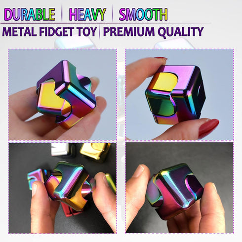 Fidget Spinner Toys Cube Adults Metal Fidgets Cool Stuff Desk Gadgets Office Toy for Teen Boy Small Anxiety Figette