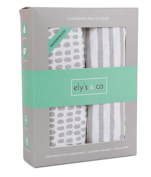 Ely's & Co. Waterproof Changing Pad Covers | Cradles Sheets 2 Pack