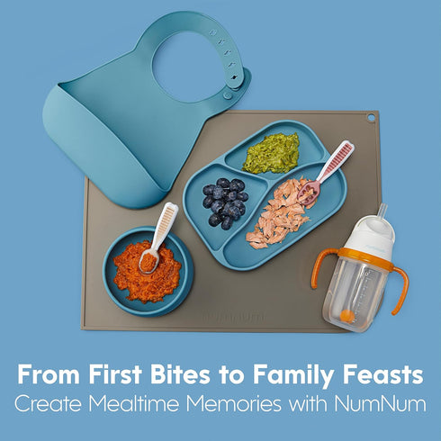 Set, 6+ 2 Pack NumNum Baby Spoons Baby Essentials Pre-Spoon GOOtensils for Months, First Stage Self-Feeding Spoons