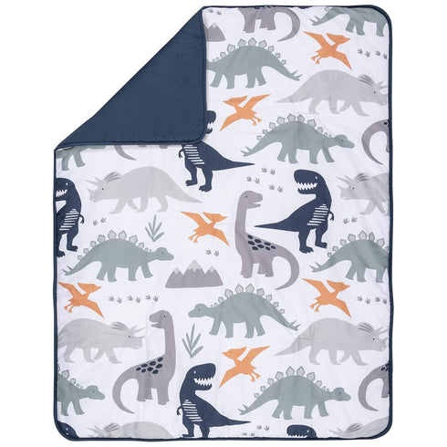 3 Set, Tummy Trend Lab Prehistoric Dinos Piece Crib Bedding Can Be Used As A Blanket Or A Playmat for Time, Includes
