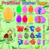 24 Pack Toys,2.7inch Kiss Monkey Prefilled Easter Eggs with Easter Eggs Filled with Sea Animal Pop Toys,Easter Basket