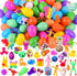 200 Pack Prefilled Easter Eggs with Mini Novelty Squishy Fidget Toys Inside Assorted Toys Great for Kids Girls Boys