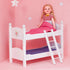 Olivia's Little World 18 in. Doll Wooden Convertible Bunk Bed, Gray, Pink, and Purple, Stacked or Unstacked