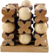 NOVICA 275090 Light Brown Hand Made Rain Tree Wood Tic Tac Toe Game