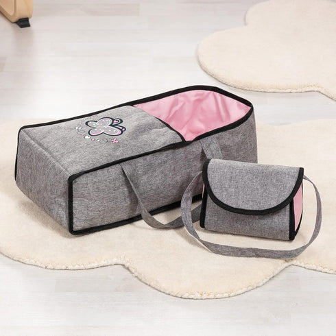 Convertible Doll Stroller with Handbag - Adjustable Handle & Foldable Design