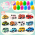 12 JOYIN Pcs Prefilled Easter Eggs with Toys, Plastic Eggs with Cute Pull Back Cars, Easter Basket Stuffers, Party