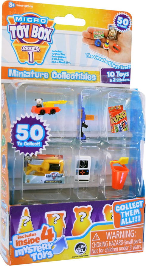 World's Smallest Micro Toy Box Series 1 Mini Collectibles 10 Pack, Multi, Miniature