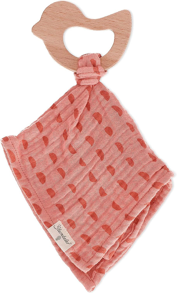 Sterntaler Unisex Baby Safety Blanket with Enna and Otti Teether, Washable Baby Safety
