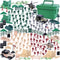 3 Otters 115PCS Military Soldier Set - Army Men Playset with Box, Jeep, Helicopter & Action Figures