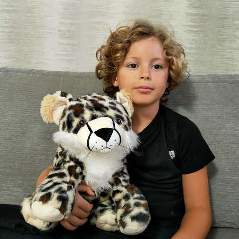 5Pcs 14 Inch Mommy 4 MorisMos Cheetah Stuffed Animal, Cheetah with Baby, Soft Stuffed Leopard Plush Gifts for Kids
