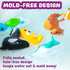 6 Pack Set Tub Works Marine Mold Free Bath Toys, | Sealed, No Hole Bath Toys Design Keeps Moisture Out | Soft