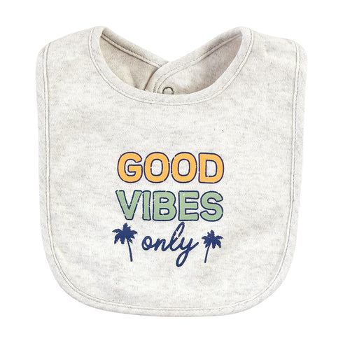 Hudson Baby Unisex Cotton Bibs - Gone Surfing Design