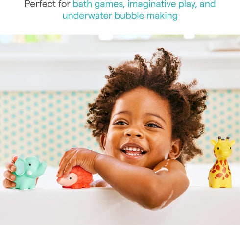 9 8 Pack Munchkin Baby Bath Toy Squirts for Babies and Toddlers Months and Up, Wild Animal Squirters