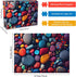 HUADADA Jigsaw Puzzles for Adults 1000 Piece Jigsaw Puzzles for Adults Challenging Game Puzzles with Letters on Back(Colorful stones)