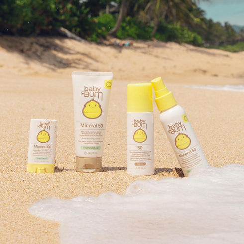 50 Sun Bum Baby Bum SPF Sunscreen Spray & Face Stick | Mineral Uva/Uvb Face & Body Protection for Sensitive Skin |