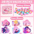 Dreunsto 30 Pack Valentines Day Gifts for Kids with Galaxy Slime, Valentine Classroom Exchange Prizes, Slimes Stress