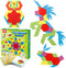 Coogam Wooden Pattern Blocks Set 130PCS Geometric Color Shape Manipulative Puzzle Graphical