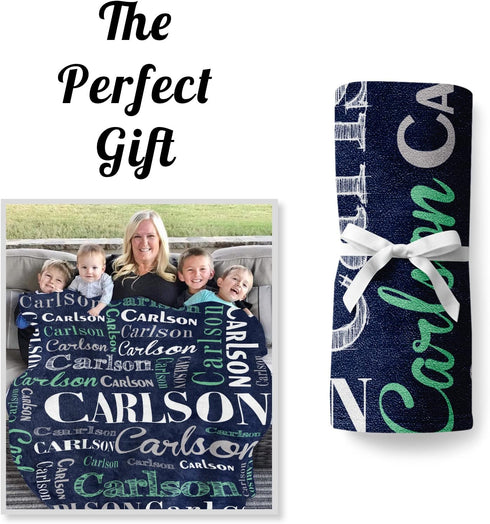 40" 50" Ship Next Day, Personalized Baby Blankets for Baby Boys Girls, Kids Custom Name Blanket for Newborn Toddler