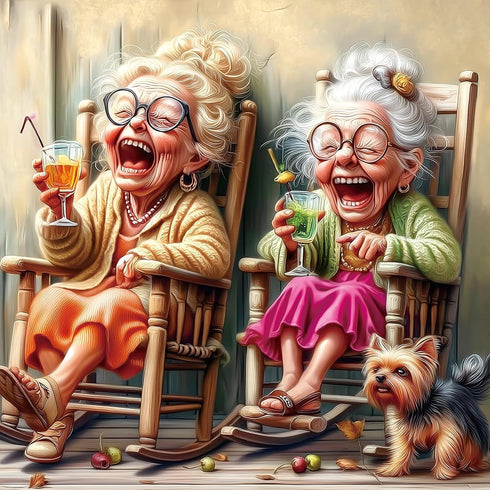 500 Piece Jigsaw Puzzle for Adults Seniors Joyful Moments Heartwarming Porch Scene