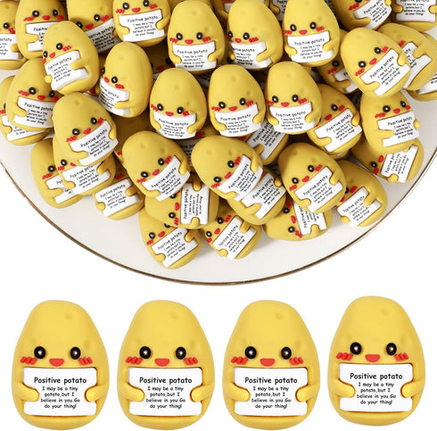 party greeting 50 Pcs Mini Rubber Potato Gifts Positive Inspirational Potato Figures