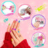 PUPPSITTY Set 7-12 Kids Nail Polish for Girls,All-in-One Nail Art Kit for Kids with Nail Dryer & DIY Decorations