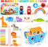 2 3 4 2-4 Toddlers Noah's Ark Toys with Wooden Animal Shape Sorters, Baptism Gifts for Girls Boys Years Old, Montessori
