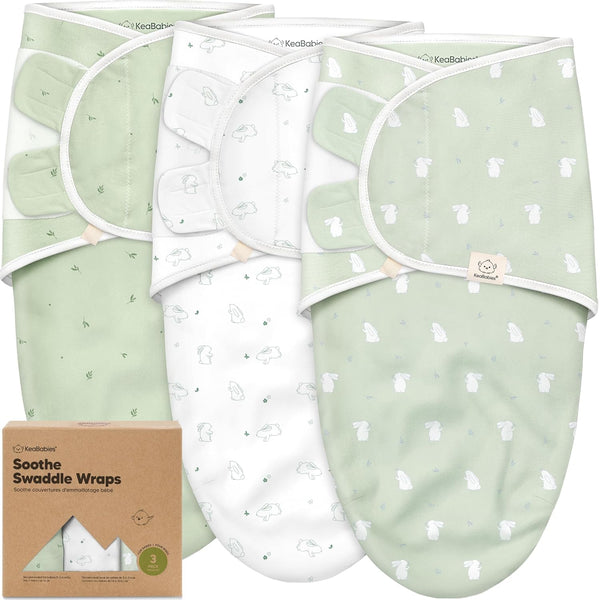 3-Pack Organic Baby Swaddle Sleep Sacks - Swaddles for Newborns, Infant 0-3