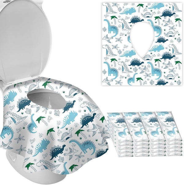DEEKI 20 Pcs Toilet Seat Covers Disposable for Kids&Adults, Extra Large No-Slip Waterproof