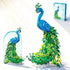 USVillGO Flowers Peacock Building Block Set, Fly Animal Art Bird Peacock on Botanicals
