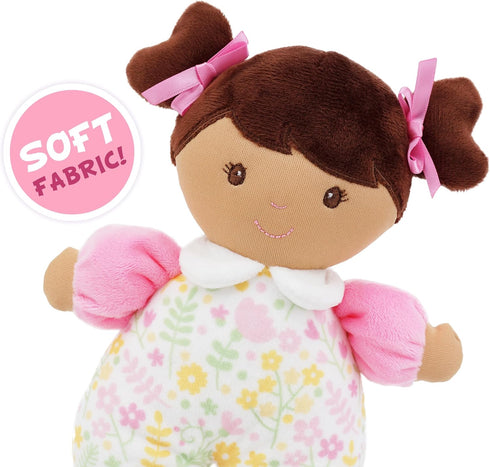 9" June Garden My First Doll Zuri - Soft Plush Baby Doll - Pink Floral Outfit
