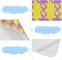 SyXIOP 28" 52" Houndstooth Purple Yellow Cooling Baby Crib Mattress Topper x Ultra Soft Bed pad for Kids, Adult