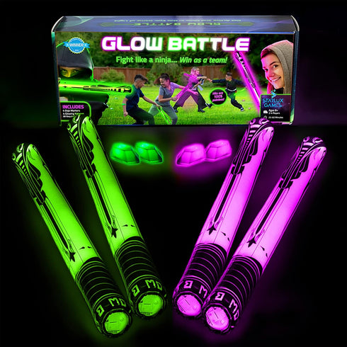 Ninja Toys Meet Samurai Swords in Glow Battle - Kids Sword Game for Ages 8-12+, 2-4 Players