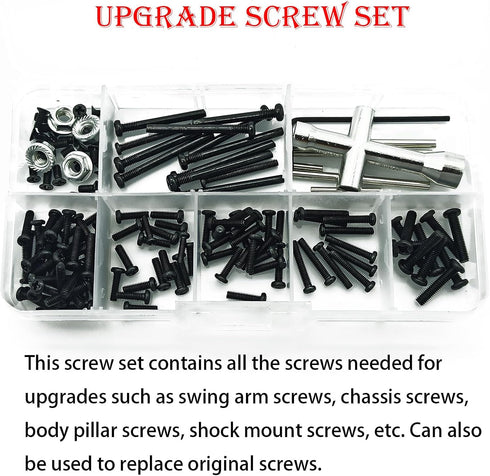 Compatible with Hyper GO RC Car Parts, 1/16 Metal Upgrade Aluminum Accessories, Replacement Parts Kit