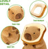 Ditucu Cute Capybara Plush Pillow, Wearable Toast Headgear Stuffed Animals Gifts for Kids 13.7 inch