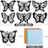 Outus 24 Sets 60 Butterfly Suncatchers Crafts Kit Butterfly Shaped Suncatchers with Pcs Colored Paper Stained Glass