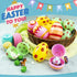 CJYGEGE 3 Inch 30 Pack Jumbo Plastic Easter Eggs - Premium Colorful Fillable Empty Easter Eggs Bulks for Easter Basket