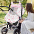 Car Seat Cover Baby Girls Winter, Dual Zipper Infant Carseat Covers with Breathable Mesh, Universal & Warm Protection