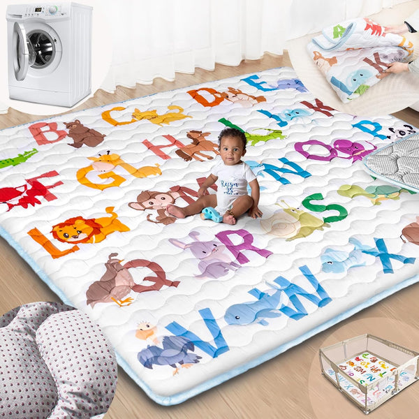 Baby Play Mat, 71x79 Mat with Super Soft Touch, Activity Mat with