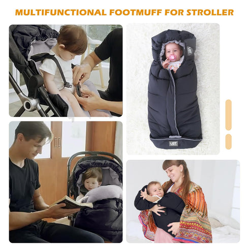 Universal Baby Bunting Bag - Waterproof Stroller Footmuff in Pink