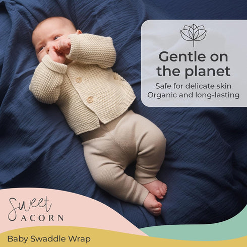 Muslin Swaddle Blanket Soft Cotton Muslin Baby Blanket for Newborns, Infants, and Toddlers, All-Season Comfort Baby