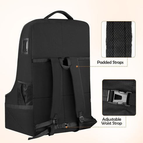 Backpack YOREPEK Padded Car Seat Travel Bag for Airplane, Gate Check Carseat for Air Travel, Baby Travel Essentials