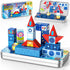 36 PCS Mini Magnetic Tiles Travel Set with Portable Iron Storage Box,