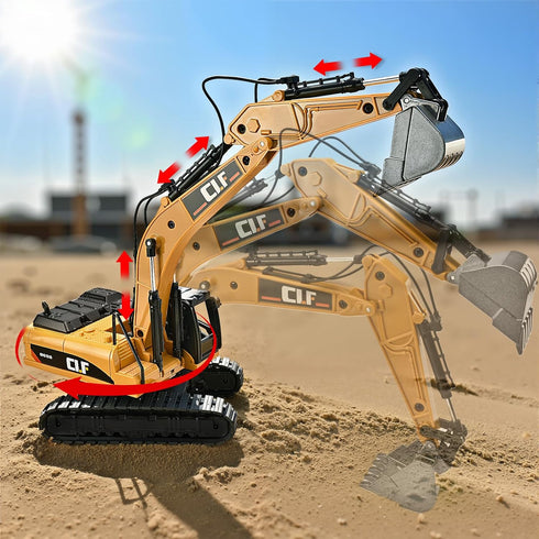 NOVAFUSION 3-5 3-5 Excavator Toys for Boys Year Old,Crawler Excavator Toy with Rotatable Fuselage Workbench