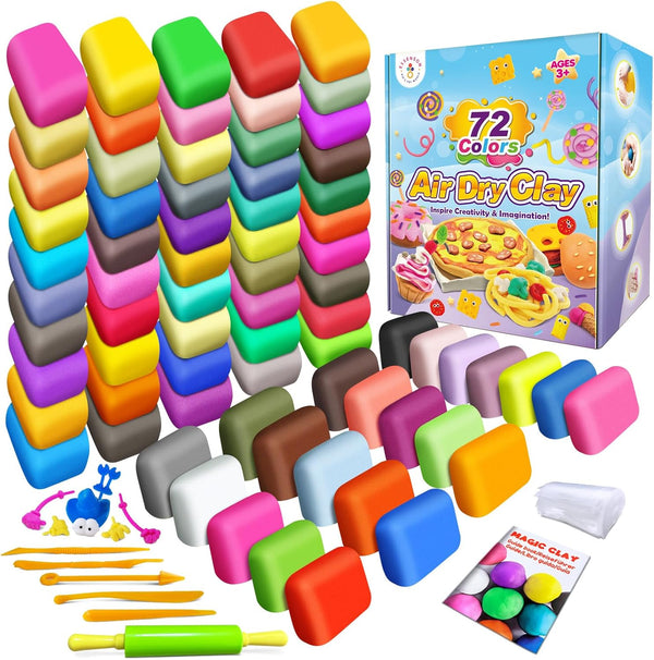 Magic Clay - Air Dry Clay 72 Colors, Modeling Clay for Kids