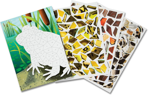 Melissa & Doug Mosaic Sticker Pad Nature, 12 Color Scenes to Complete with 850+ Stickers