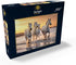1000 MyPuzzle White Camargue Horses Galloping On A Beach in France - Premium Piece Jigsaw Puzzle for Adults