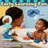 6-Pcs 1-3, Set Ocean Bath Toys for Toddlers No Hole Mold Free Bathtub Toys, Whale Shark Dolphin Penguin Sea Animal