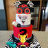 DRWATE 20 1) PCS Truck Cake Toppers Truck Cake Decorations Hot Red Ball Race Car Flame Blaze Wheel Cake Toppers